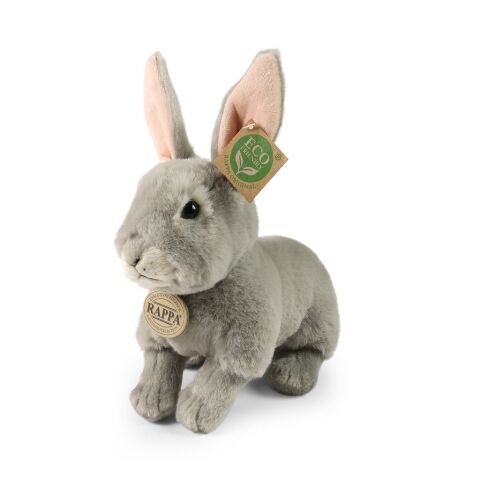 Rappa Plush rabbit grey 23 cm SOFT COLLECTION, ECO-FRIENDLY